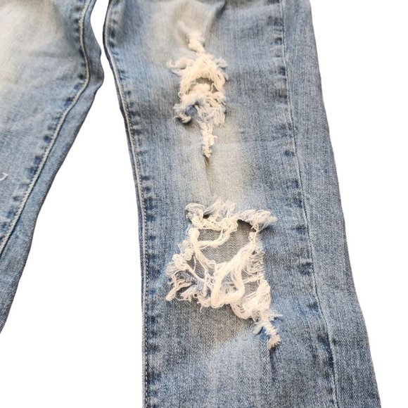 Hammer Jeans Women’s Los Angeles Blue Light Wash Distress High Rise Denim sz 3 - Picture 7 of 13